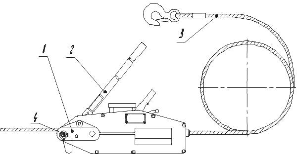 Монтажно тяговый механизм чертеж