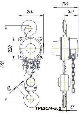 Схема тали ТРШСМ