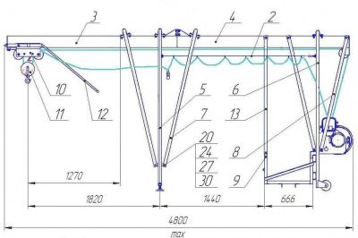Основные размеры и элементы конструкции