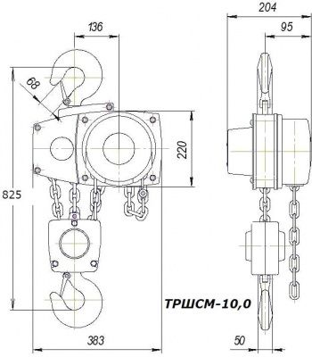 Схема тали ТРШСМ