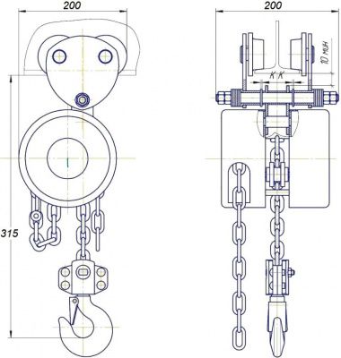 Схема тали ТРШСК