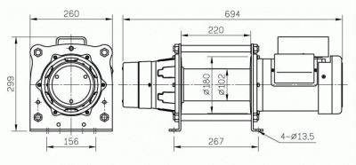Схема лебедки Come UP CP-500T